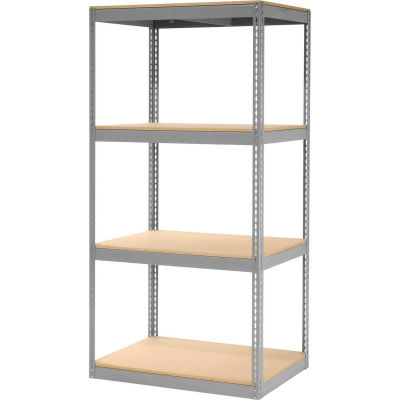 Global Industrial™ Record Storage Rack Without Boxes 42"W x 30"D x 84"H - Gris