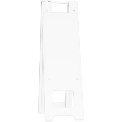 Plasticade Narrowcade Barricade® Sign Stand w / 2 Panels & No Sheeting, 13 « L x 45 » H, Blanc - Qté par paquet : 2
