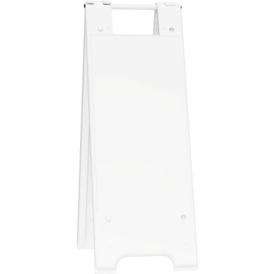 Plasticade Minicade Barricade® Sign Stand w / 2 Panels & No Sheeting, 13 « L x 36 » H, Blanc - Qté par paquet : 2