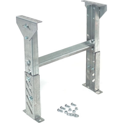 Omni Metalcraft 1-3/8" Roller & Skate Wheel Conveyor Leg Support 24"W with 30" to 42"H