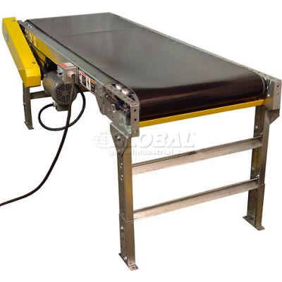 Omni Metalcraft Powered 12"W x 20'L Belt Conveyor with 6"H Side Rails BHSE12-0-22-F60-0-0.5-4-SIDES
