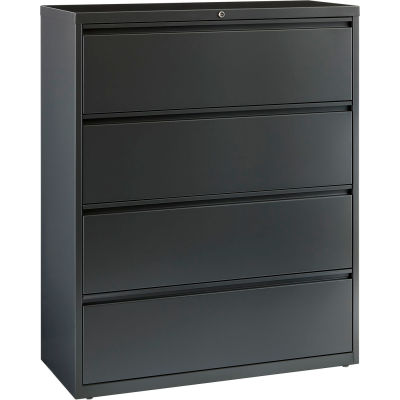 File Cabinets Lateral Hirsh Industries Hl10000 Series Lateral File 42 Wide 4 Drawer Charcoal B690995 Globalindustrial Ca