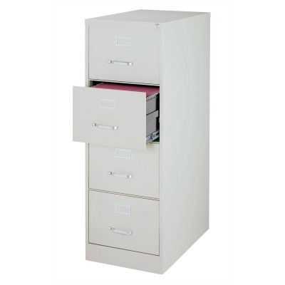 Hirsh Industries® 26-1/2" 4 verticales profondes armoire tiroirs format légal - Gris clair