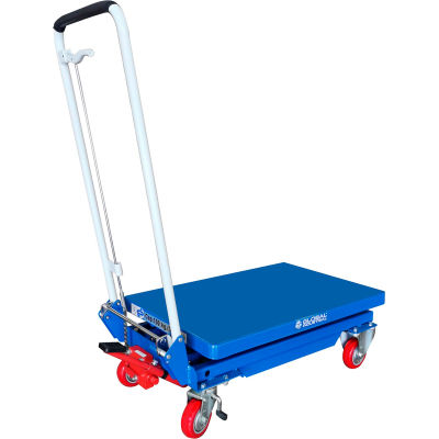 Global Industrial Mobile Scissor Lift Table, 27"L x 17"W Platform, 330 Lb. Capacity