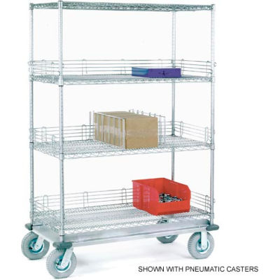 Nexel® Chrome Wire Shelf Truck, 1600 lb. Capacity, 48"L x 18"W x 81"H