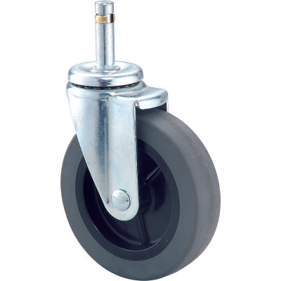 Nexel® CA4S4 (4) Swivel Stem Casters, 4" Rubber, Set of (4), 500 lb Capacity