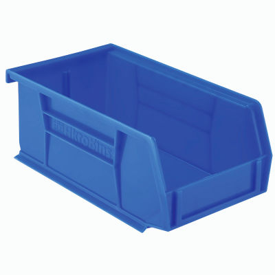Akro-Mils® AkroBin® Plastic Stack & Hang Bin, 4-1/8"W x 7-3/8"D x 3"H, Blue - Pkg Qty 24