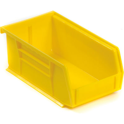 Akro-Mils® AkroBin® Plastic Stack & Hang Bin, 4-1/8"W x 7-3/8"D x 3"H, Yellow - Pkg Qty 24