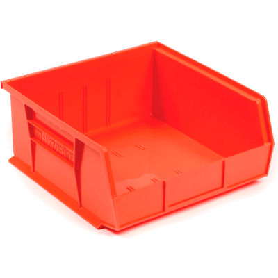 Akro-Mils® AkroBin® Plastic Stack & Hang Bin, 11"W x 10-7/8"D x 5"H, Red - Pkg Qty 6