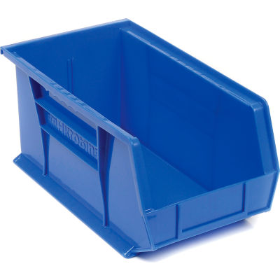 Akro-Mils® AkroBin® Plastic Stack & Hang Bin, 8-1/4"W x 14-3/4"D x 7"H, Blue - Pkg Qty 12