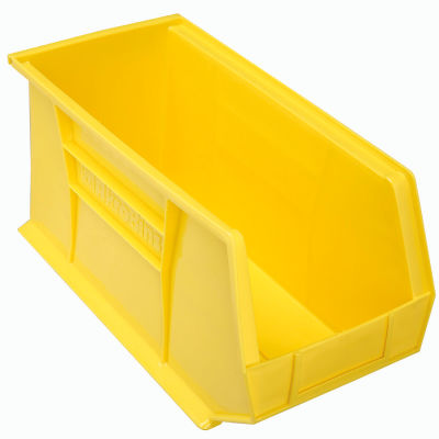 Akro-Mils® AkroBin® Plastic Stack & Hang Bin, 8-1/4"W x 18"D x 9"H, Yellow - Pkg Qty 6