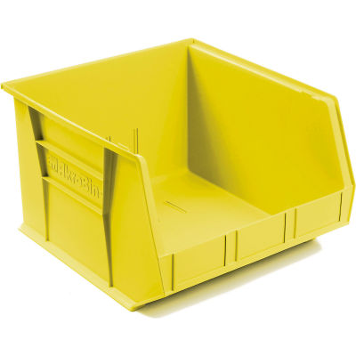 Akro-Mils® AkroBin® Plastic Stack & Hang Bin, 16-1/2"W x 18"D x 11"H, Yellow - Pkg Qty 3