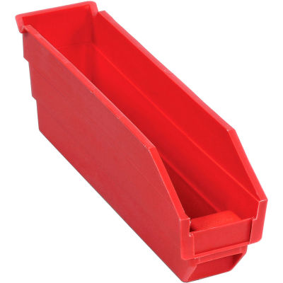 Global Industrial Plastic Nesting Storage Shelf Bin 2-3/4"W x 11-5/8"D x 4"H Red - Pkg Qty 24