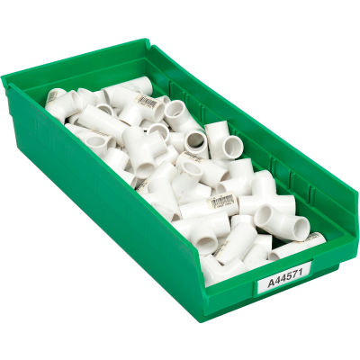 Global Industrial Plastic Nesting Storage Shelf Bin 8-3/8"W x 17-7/8"D x 4"H Green - Pkg Qty 12