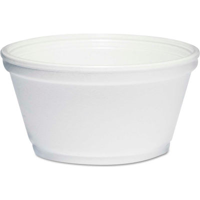 Dart® DCC8SJ20, Food Container, 8 oz.,Foam, White, 1,000/Carton