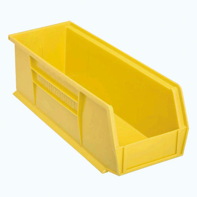 Akro-Mils® AkroBin® Plastic Stack & Hang Bin, 5-1/2"W x 14-3/4"D x 5"H, Yellow - Pkg Qty 12