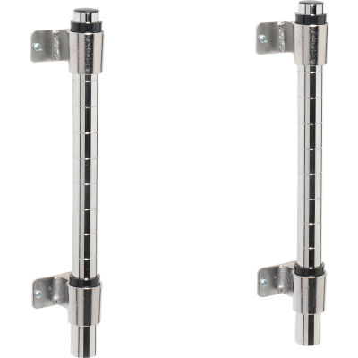 Nexel® Chrome, Wall Mount Post Kit, 14"H
