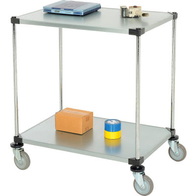 Nexel® Adjustable Shelf Cart w/2 Shelves, 800 Ib. Capacity, 36"L x 24"W x 40"H