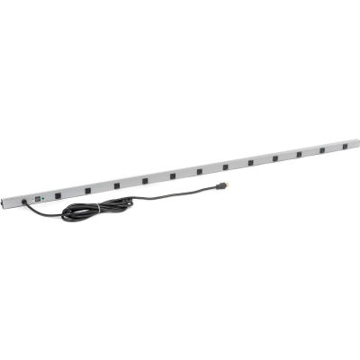 Wiremold 7712BDS20R 77-in 12 Outlet Power Strip and Surge Protector with 15-ft Cord, 20Amp