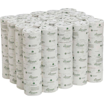 GP Envision White 2-Ply Embossed Bathroom Tissue, 550 Sheets/Roll, 80 Rolls/Case - 19885