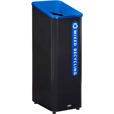 Rubbermaid® Sustain Conteneur de recyclage mixte 15 Gal, Bleu