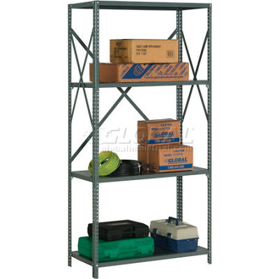 Global Industrial™ 4 Shelf, 18 Ga Open Steel Shelving Unit, 36 » L x 12"P x 73"H, Gris