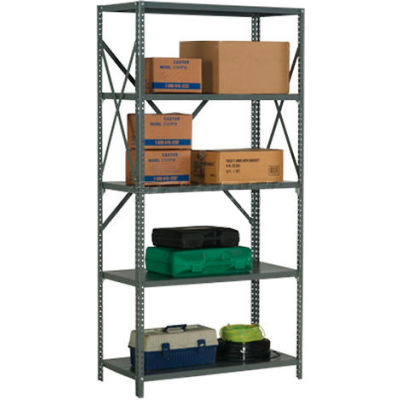 Global Industrial™ 5 Shelf, 18 Ga Open Steel Shelving Unit, 36 » L x 12"P x 73"H, Gris