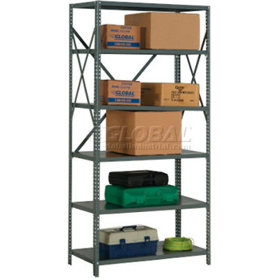 Global Industrial™ 6 Shelf, 20 Ga Open Steel Shelving Unit, 36 » L x 24"P x 73"H, Gris