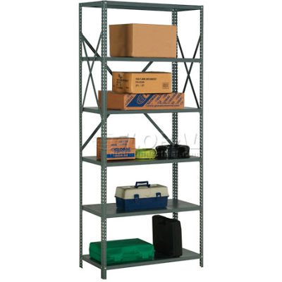 Global Industrial™ 6 Shelf, 20 Ga Open Steel Shelving Unit, 48 » L x 18"P x 85"H, Gris