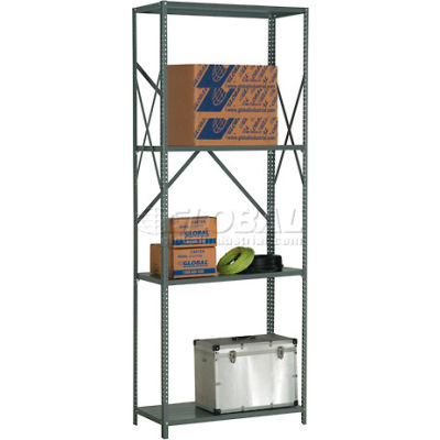Global Industrial™ Steel Shelving 20 Ga 48"Wx18"Dx97"H Open Clip Style 4 Shelf