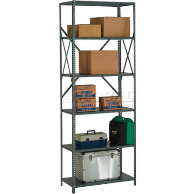 Global Industrial™ Steel Shelving 20 Ga 48"Wx30"Dx97"H Open Clip Style 6 Shelf
