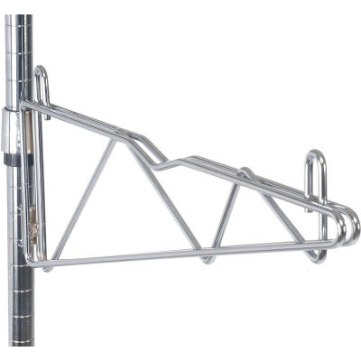 Nexel® Chrome, Support de tige d’étagère simple réglable, 18 » D