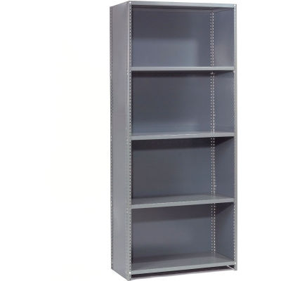 Global Industrial™ Steel Shelving 20 Ga 48"Wx24"Dx85"H Closed Clip Style 5 Shelf Starter