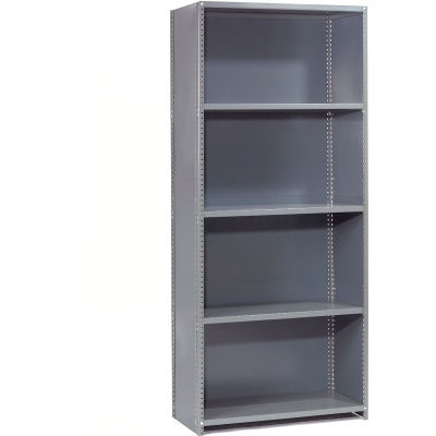 Global Industrial™ 5 Étagères, 20 Ga Tablettes en acier fermées, démarreur, 48 » L x 18"P x 85"H, Gris