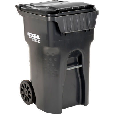Global Industrial™ Mobile Trash Container, 65 Gallon Gray