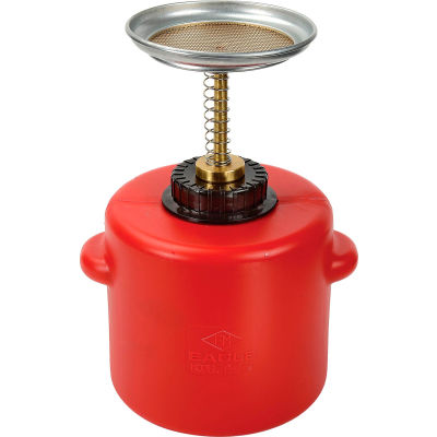 Eagle Safety Plunger Can - 2 Quart Polyethylene, P-712