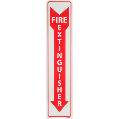Fire Extinguisher Sign - Vertical - Plastic Glow