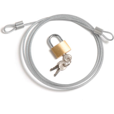 Global Industrial™ Security Cable Kit-Inclut le cadenas de câble et 3 clés