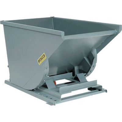 Global Industrial Medium Duty Self Dumping Forklift Hopper, 2 Cu. Yd., 4000 Lbs Cap, Gray