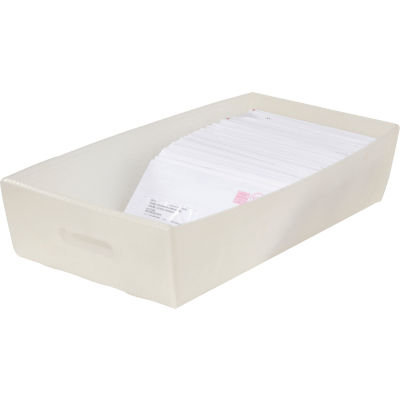 Global Industrial™ Plateau de courrier en plastique ondulé 24-1/2 X 12 X 4-1/2 Naturel - Qté par paquet : 10