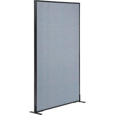 Interion® autostables de bureau cloison panneau, 36-1/4" W x 72" H, bleu