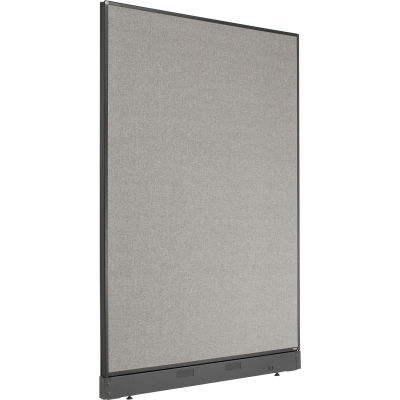 Interion® Office Partition Panel with Pass-Thru Cable, 48-1/4"W x 64"H, Gray