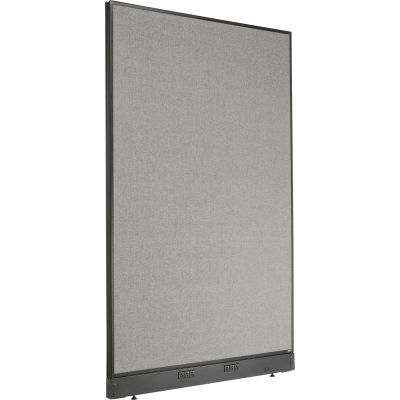 Interion® électrique de bureau cloison panneau, 48-1/4" W x 76" H, gris