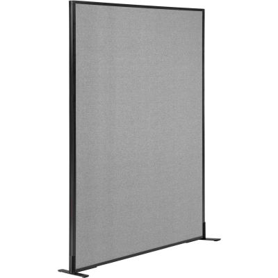 Interion® autostables de bureau cloison panneau, 48-1/4" W x 72" H, gris