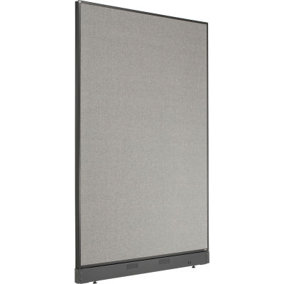 Interion® Office Partition Panel with Pass-Thru Cable, 48-1/4"W x 76"H, Gray
