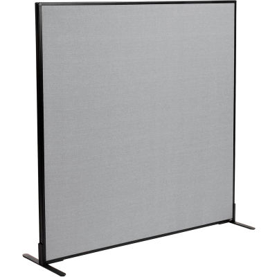 Interion® autostables de bureau cloison panneau, 60-1/4" W x 60" H, gris