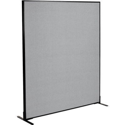 Interion® autostables de bureau cloison panneau, 60-1/4" W x 72" H, gris