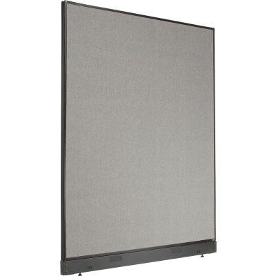 Interion® Office Partition Panel with Pass-Thru Cable, 60-1/4"W x 76"H, Gray