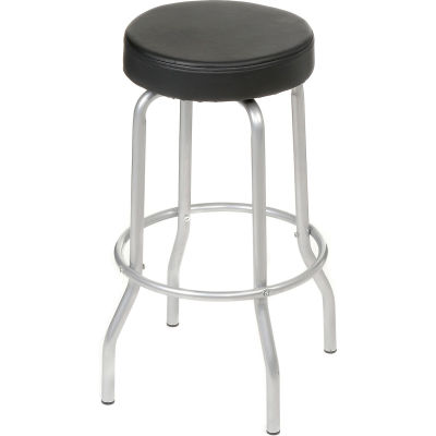 Entreion® Tabouret pivotant - Vinyle - Noir