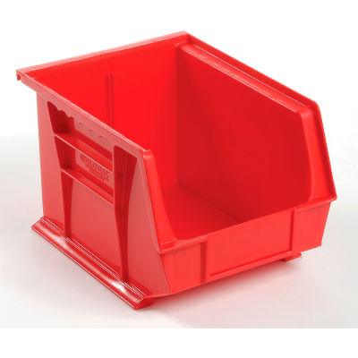 Bac industriel™ en plastique Global Stack & Hang, 8-1/4 po L x 10-3/4 po L x 7 po H, rouge - Qté par paquet : 6